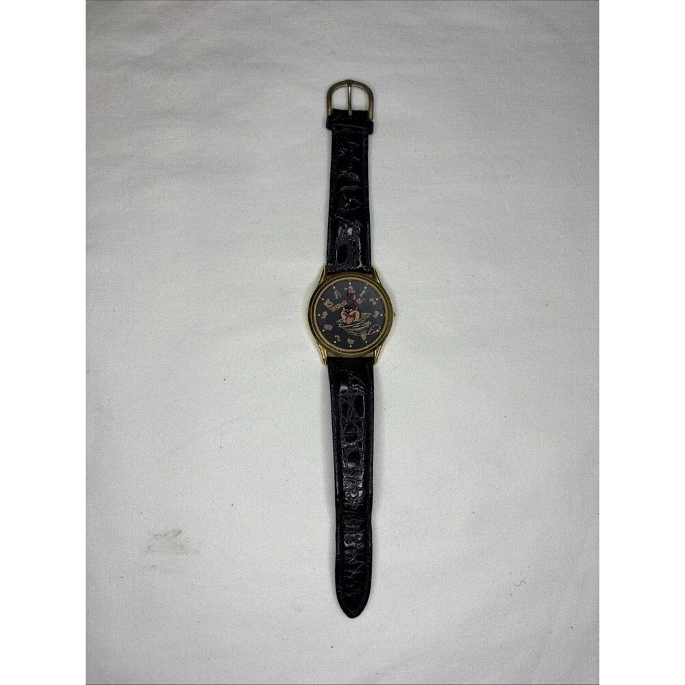Armitron Looney Tunes Watch Unisex OS Black Good Taz 1992 Vintage 2200/44F‎